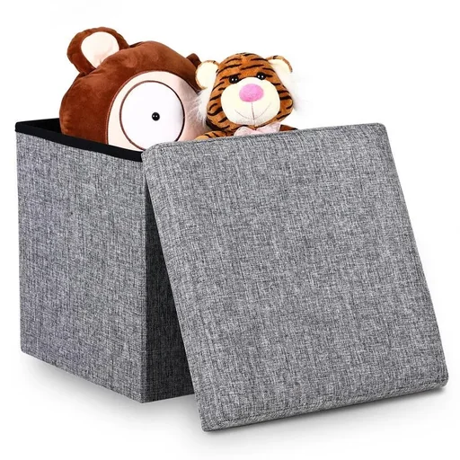 "Klappbarer Hocker mit Ablage Gri image"