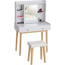 Schminktisch mit Hocker weiß