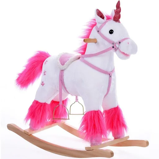 "Schaukelstuhl Kinder Einhorn mit Steigbügel image"