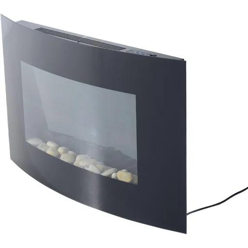 "Elektrokamin Wandkamin 1800 Watt LED Fernbedienung Schwarz image"