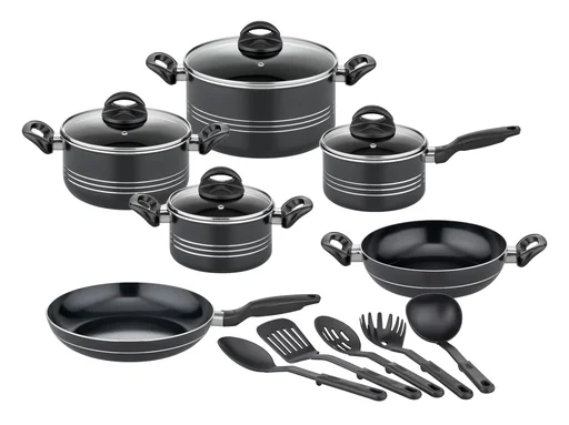"Kochtopfset 15-tlg Milano Nero image"