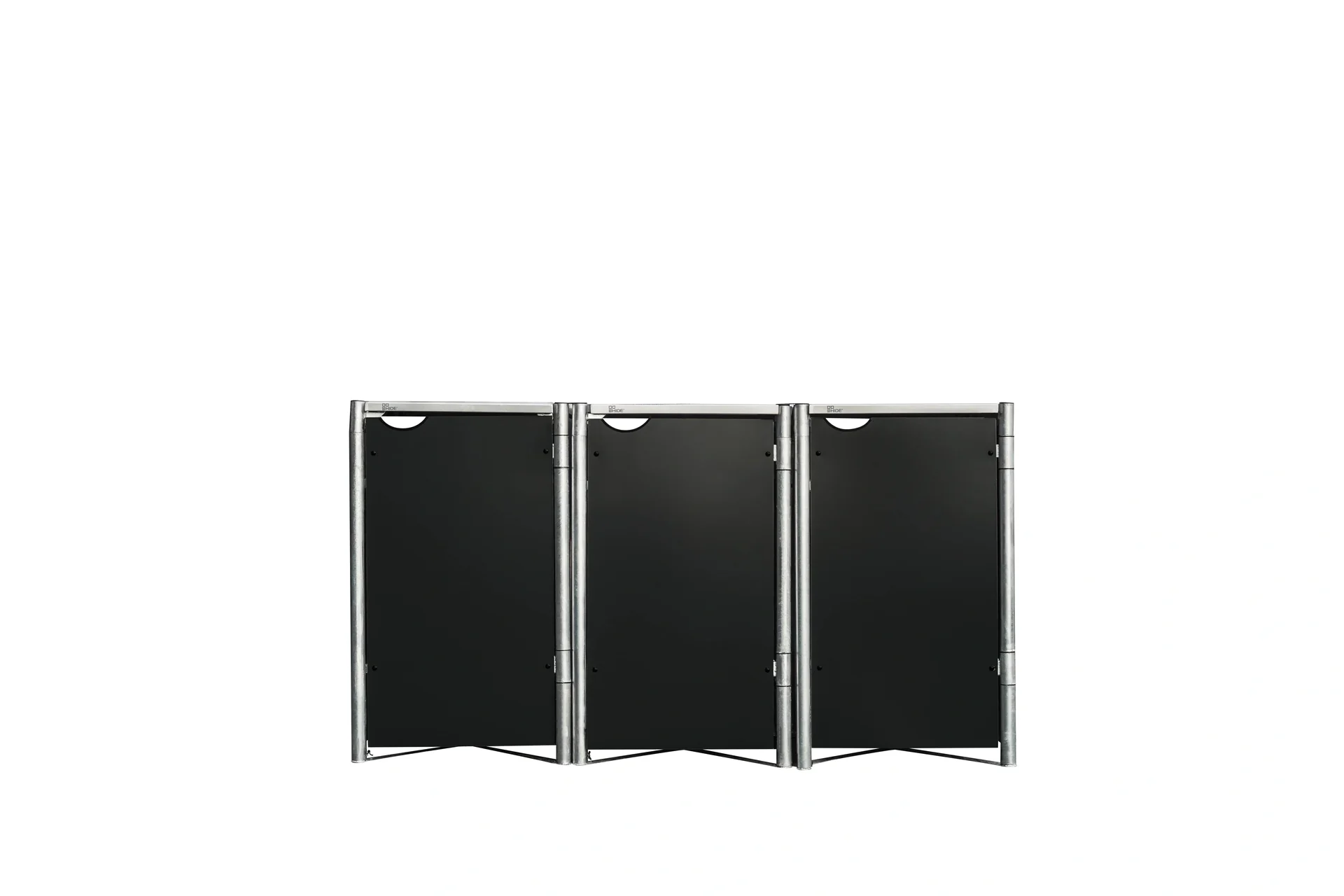 Mülltonnenbox 3er Box, Kunststoff schwarz, für 240 l Tonnen