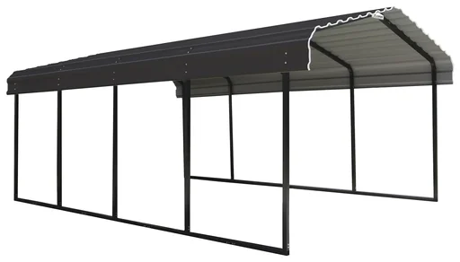 "Stahlcarport Rom 602 x 370 cm , charcoal-grau image"