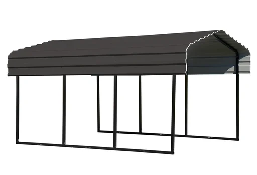 "Stahlcarport Venedig 465 x 305 cm, schwarz image"