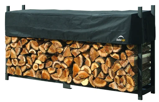 "Kaminholzregal 240 cm mit Cover, Traglast 2.000 kg image"
