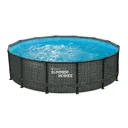 Pool Elite 427 x 107 cm, Rattan grau