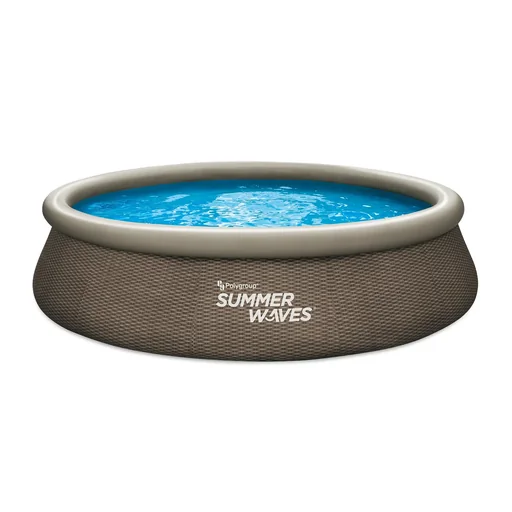 "Rundpool 396 x 84 cm, Rattan braun image"