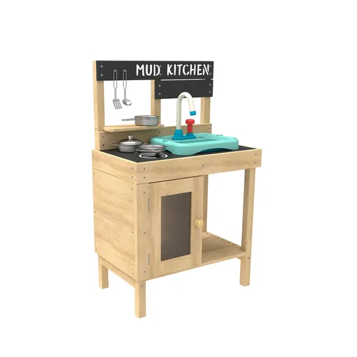 "Holz Kinderspielküche mit Waschbecken image"