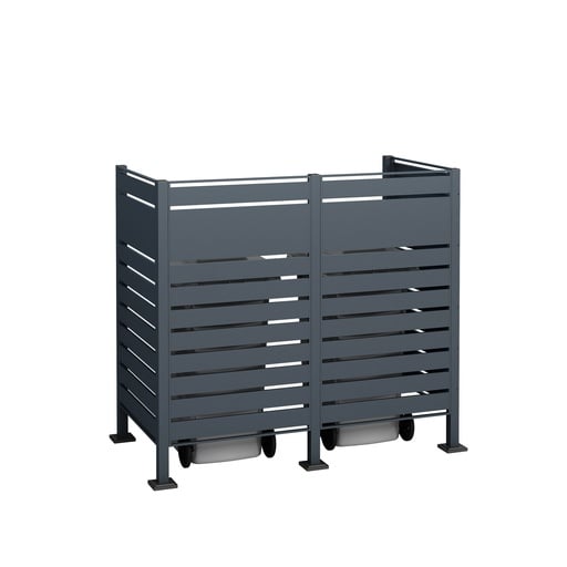 "Westmann Mülltonnenverkleidung Planum 2er 150 cm anthrazit (2× 240 L) image"
