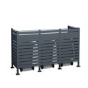 Westmann Mülltonnenverkleidung Planum 3er 150 cm anthrazit (3× 240 L)