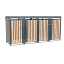 Westmann Mülltonnenbox Planta 4er anthrazit (4× 240 L)