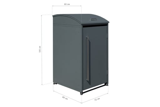"Westmann Mülltonnenbox Moderna 1er anthrazit (1× 240 L) image"