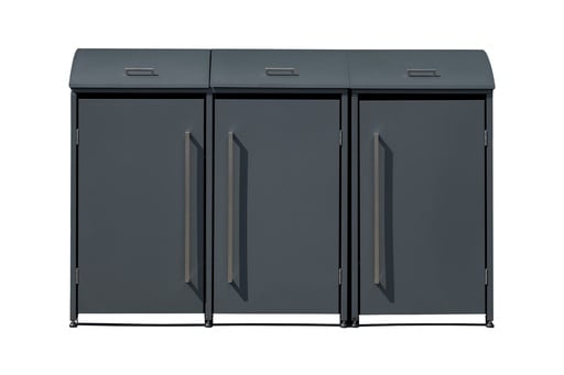"Westmann Mülltonnenbox Moderna 3er anthrazit (3× 240 L) image"