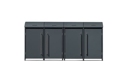 "Westmann Mülltonnenbox Moderna 4er anthrazit (4× 240 L) image"