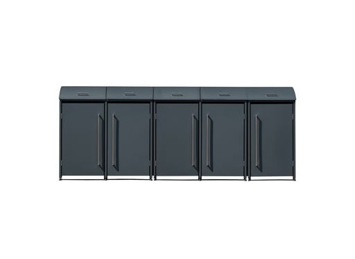 "Westmann Mülltonnenbox Moderna 5er anthrazit (5× 240 L) image"