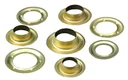 Ösen+Scheiben 16.0mm messing-blank für Ösenzange XXL, 10 Stück