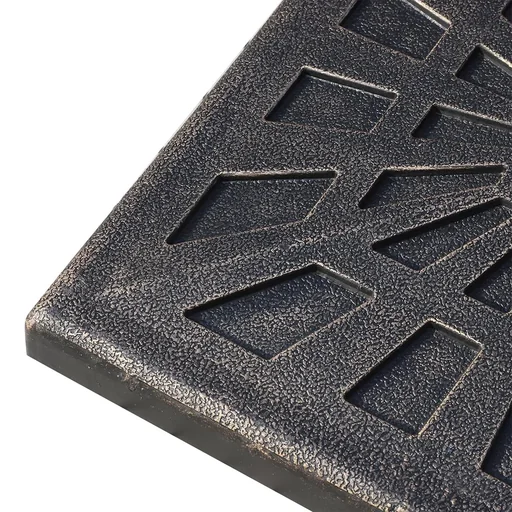 "Sonnenschirmständer 15 kg Schirmhalter Regenschirm Base für Ø38 mm Ø48 mm Kunstharz Schwarz 47 x47 x 32 cm image"