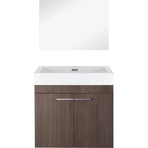"Badezimmermöbel Flow - Knock-Down - 60cm - Gris Eiche image"