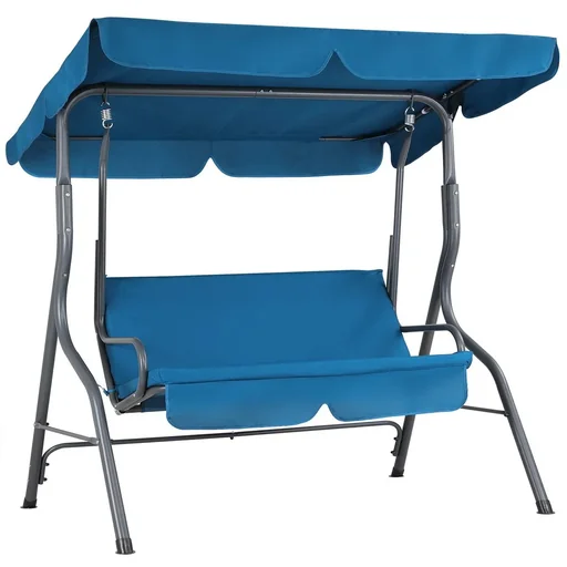 "Schaukelbank - mit Schiebedach - Blau image"