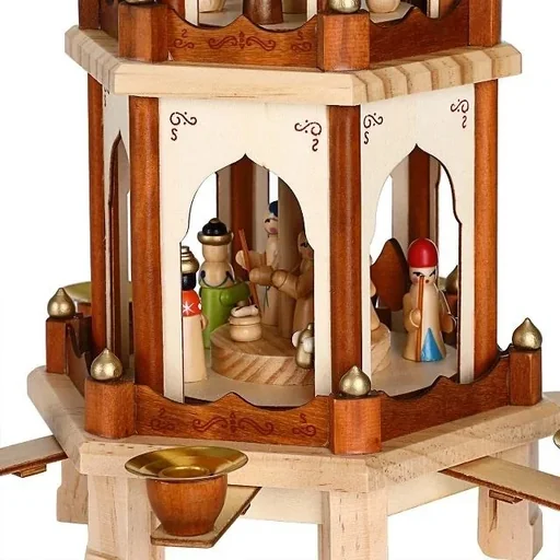 "Weihnachtspyramide XL klassisches Holzdesign image"