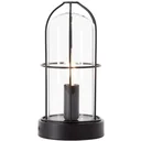 Tischleuchte Storm bundesweit mat Holzschwarz glas 40W E14