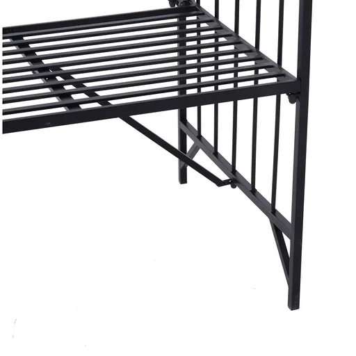 "Bank mit Rosenbogen schwarz image"