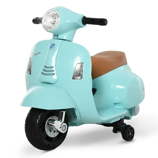 "VESPA Elektromotorrad Kindermotorrad Elektrofahrzeug 18-36 Monate 3 km/h LED-Licht Sound PP-kunststoff Metall Grün image"