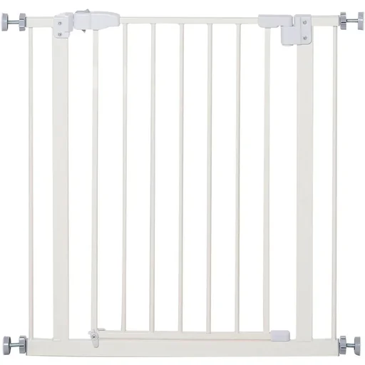 "Türschutzgitter ohne bohren 74-80 cm einstellbar Treppenschutzgitter Absperrgitter mit Doppelter Verschluss Hunde Absper image"