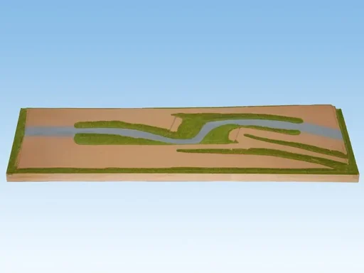 "Anbauteil Vorfeld - 100 x 31 cm, Spur Z, nur für das Modell »Cortina« geeignet, koloriert und begrast, auf Holzrahmen image"