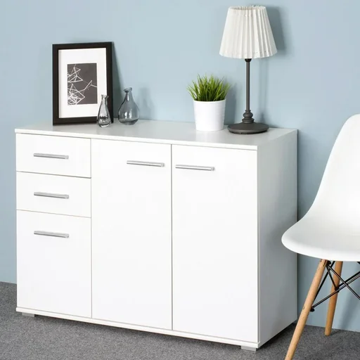 "Sideboard / Kommode weiß mit 3 Türen & 2 Schubladen image"