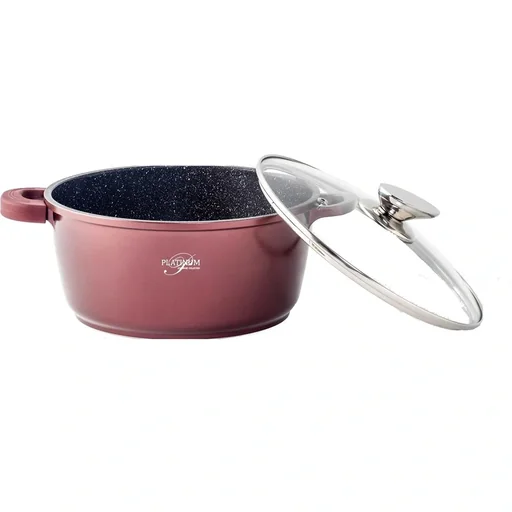 "Bratentopf/Bräter - mit Deckel - 28 cm - Burgunderrot image"