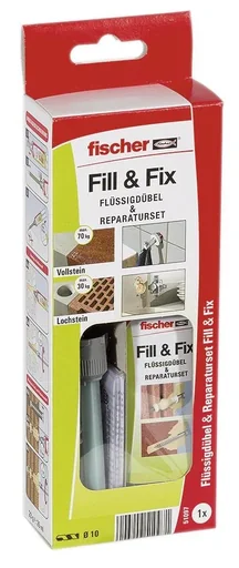 "Fill & Fix Flüssigdübel und Reparaturset 25 ml, schleif- und überstreichbar image"