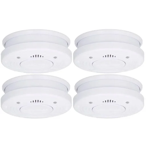 "4x Optischer Rauchmelder 10 Jahre Lebensdauer - 85 dB - Weiß image"