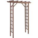 Torbogen Rankgitter Pflanzbogen Rankhilfe Rosenbogen Garten Laubendach Kunstholz WPC Braun 150 x 50 x 200 cm