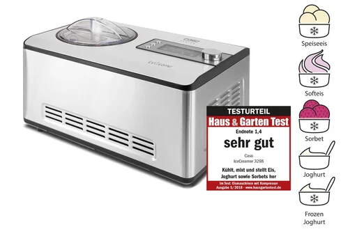 "IceCreamer Eismaschine 2 Liter - Kompressor-Eismaschine 180 Watt image"
