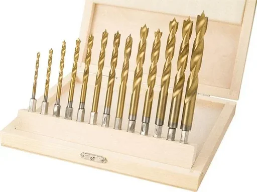 "Titan Holzbohrer Satz 13-teilig, sechskant Aufnahme, 3,0 - 10,0 mm image"