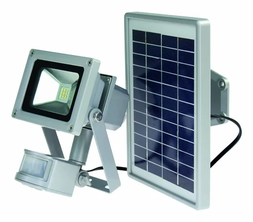 "LED-Strahler Slimline 10W mit SOLAR-Panel und Bewegungsmelder image"
