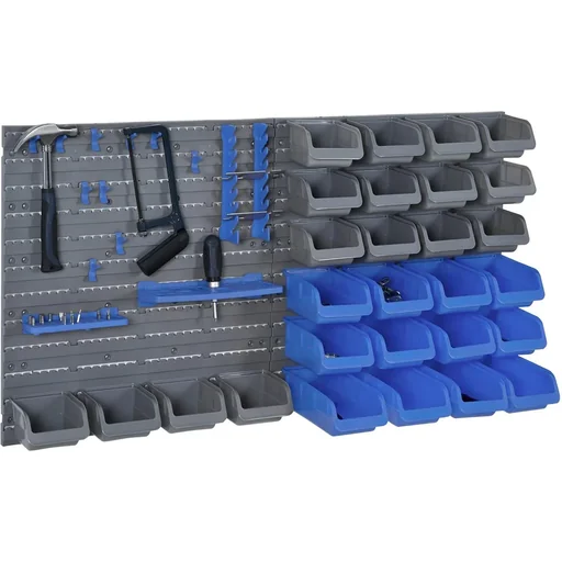 "Werkzeugwand-Set 44-teilig Blau+Grau image"