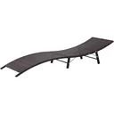 Gartenliege Sonnenliege mit Kissen Relaxliege ergonomisch wetterbeständig Polyrattan Braun 196 x 61 x 53 cm