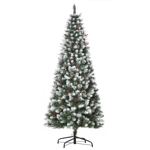 "künstlicher Weihnachtsbaum mit 618 Astspitzen 180 cm Christbaum einfacher Aufbau Tannenbaum PVC Metall Grün Ø65 x 180 cm image"