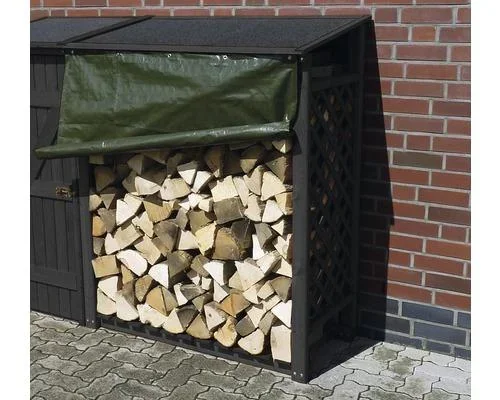 "Erweiterung Kaminholzregal mit Wetterschutz anthrazit image"