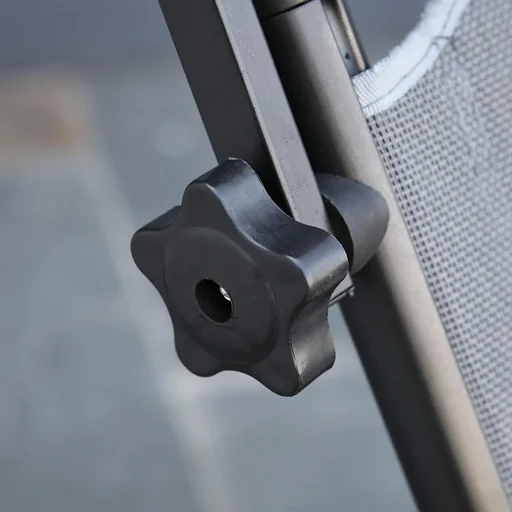 "Gartenliege mit Sonnenschutz dunkelgrau image"