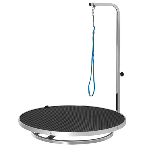 "Hund Trimmtisch Tierpflegetisch drehbar trocknen Tabelle mit verstellbaren Arm rutschfeste Tischplatte Verriegelungssyst image"