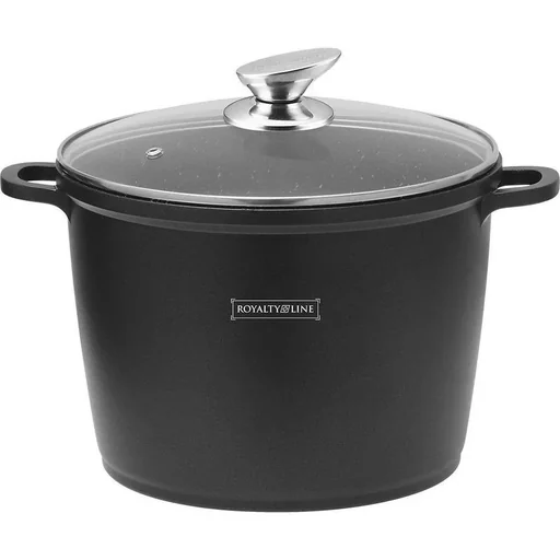 "Marmorierte Fritteuse mit Glasdeckel schwarz 24cm image"