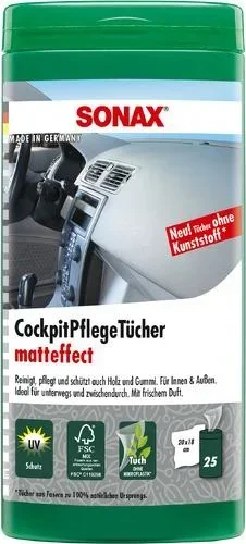 "Cockpitpflegetücher Matteffect Box 25 Stück image"