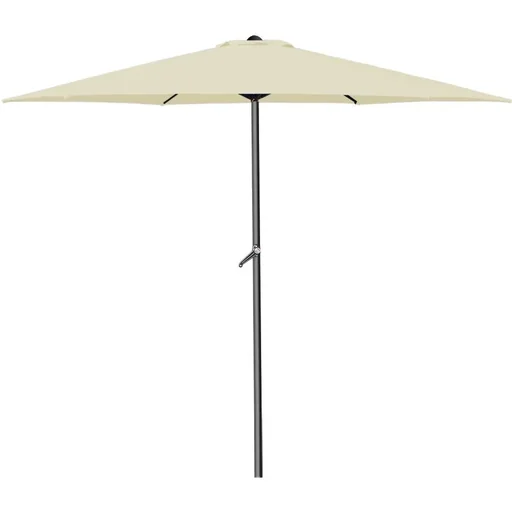 "Sonnenschirm mit Drehmechanismus beige Ø300cm mit UV-Schutz 40+ image"