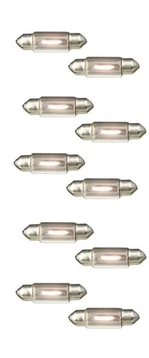 "Schlusslicht und Kennzeichen Birnen, 10 Stück - Sofittenlampen image"