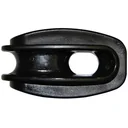 Schwarzer Kunststoffisolator für Schnur (25 Stück)