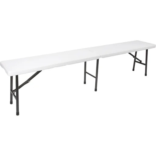 "Klappbank mit Griff, wetterbeständige Outdoor-Bank für Garten, Camping, Picknick, Grillen oder Party, ideal für Terrasse, Balkon und Veranstaltungen, tragbar bis 400 kg, weiß image"