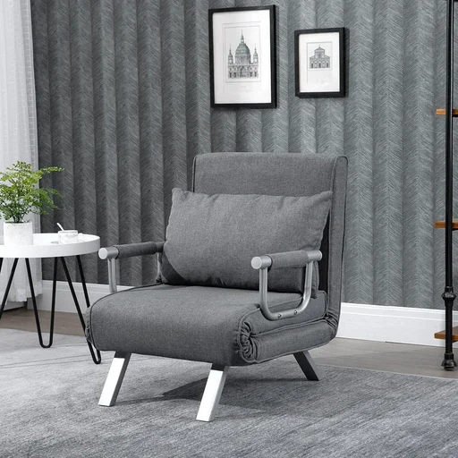 "Schlafsofa mit Armlehne 3-in-1 Schlafsessel Gästebett Klappmatratze Klappbett Chaiselongue Multifunktion image"